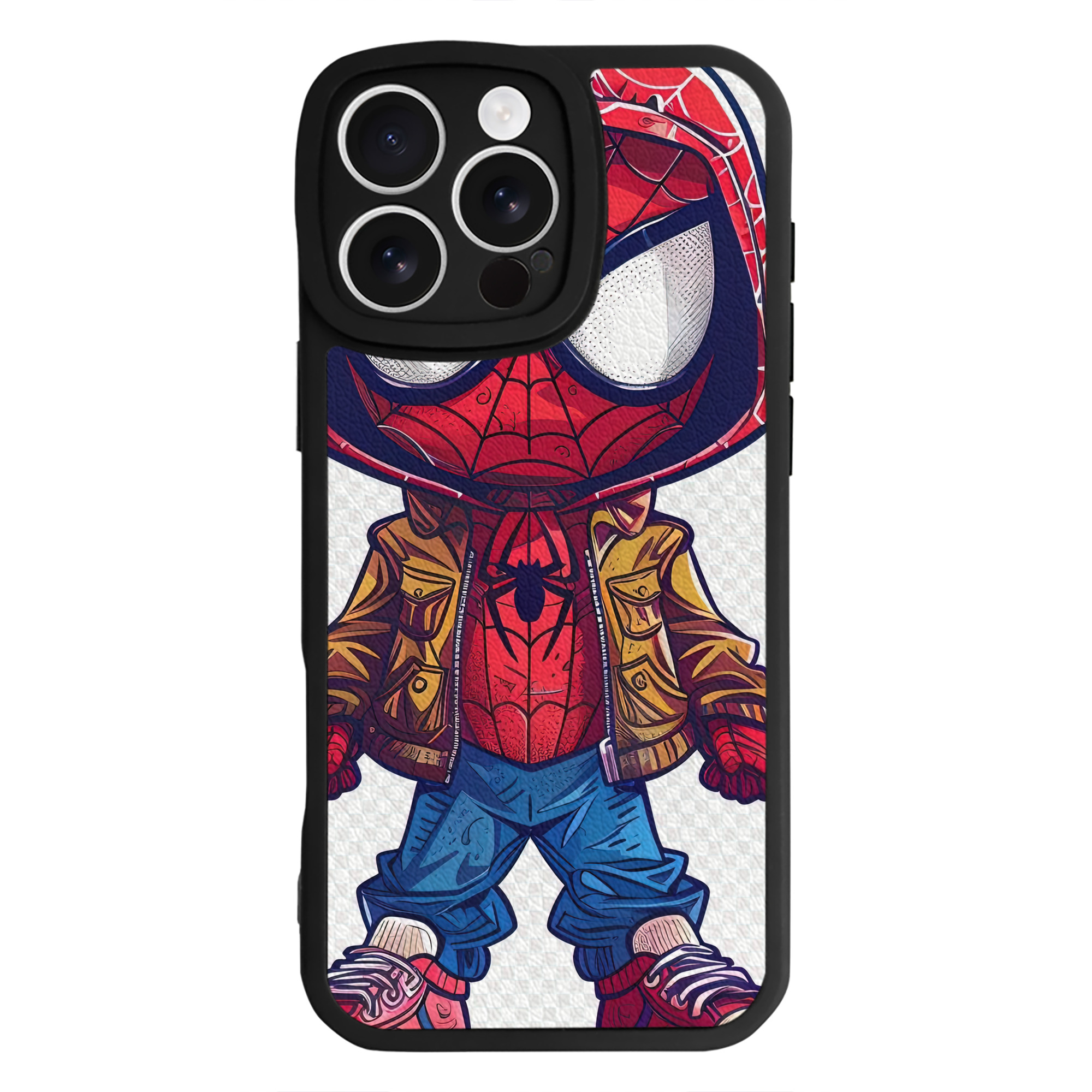 Spider Man スパイダーマン 【iPhone 16シリーズ対応】シリコンスマホケース（レザー調） 材質：シリコン